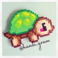 Tortue kawaii perles a repasser hama