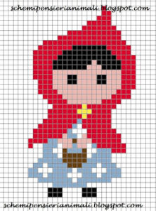 Chaperon rouge perles a repasser hama