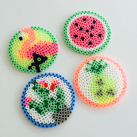 Sous verre tropicool perles a repasser hama