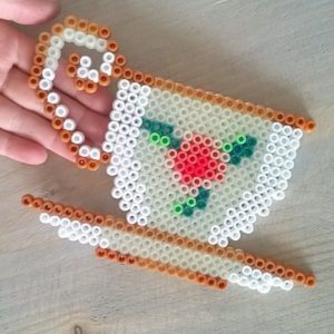 Theiere perles a repasser hama dinette coaster 2