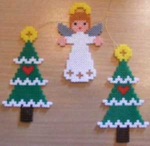 Ange sapin noel perles a repasser hama