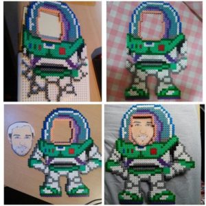 Cadre photo perles a repasser hama toy story buzz eclair