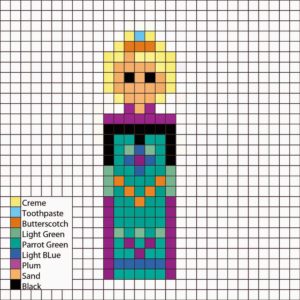 Elsa perles a repasser hama reine des neiges