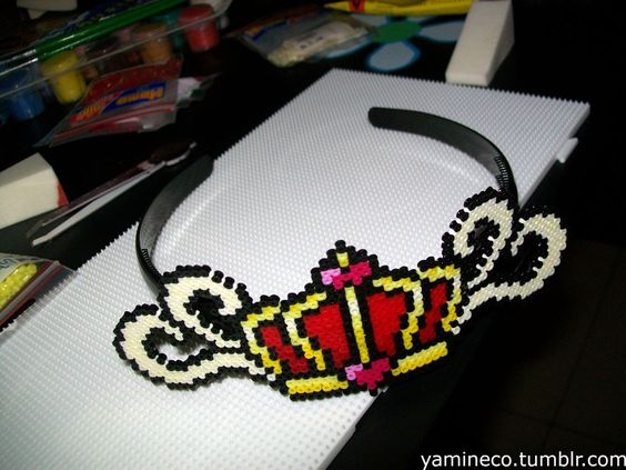 Couronne perles a repasser hama galette roi