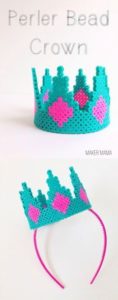 Perler beads crown hama