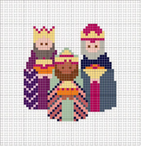 Galette des rois mages perles a repasser hama epiphanie
