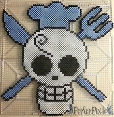 Tete de mort skull perles a repasser hama cuisne