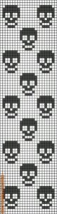 Tete de mort skull perles a repasser hama noir