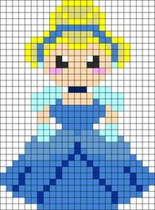 Cendrillon perles a repasser hama pattern