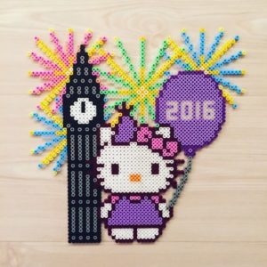 161230 nouvel an saint sylvestre hello kitty perler beads hama
