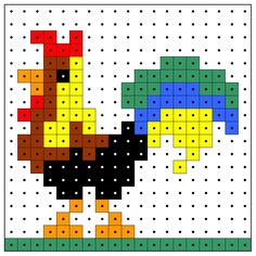 170102 coq perles a repasser hama ferme animaux