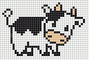 170103 vache perles a repasser hama ferme
