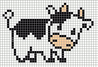 170103 vache perles a repasser hama ferme