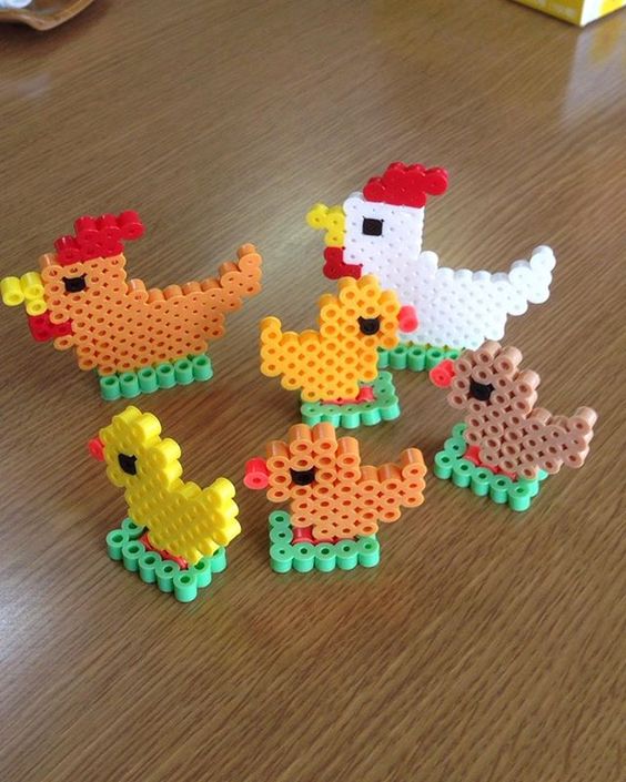 170104 poussin poules coq perles a repasser hama