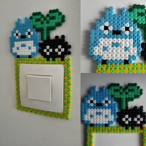 170219 totoro cadre interrupteur perles a repasser hama