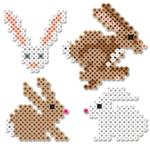 Lapin de paques perles a repasser hama