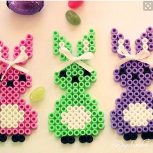 Lapin paques perles a repasser hama