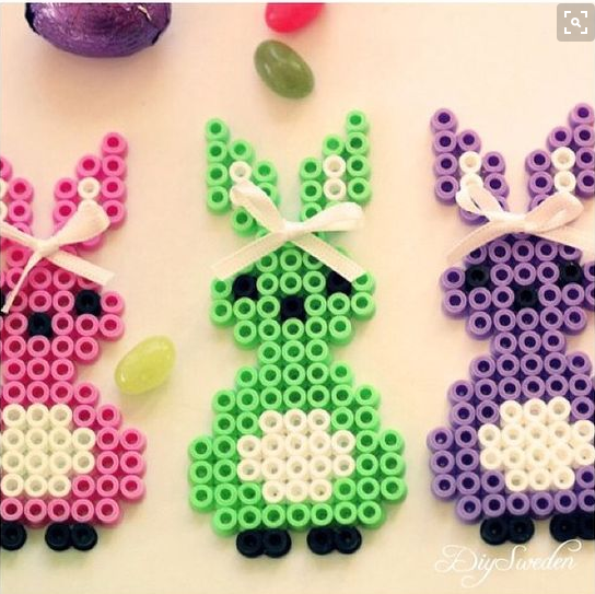 Lapin paques perles a repasser hama