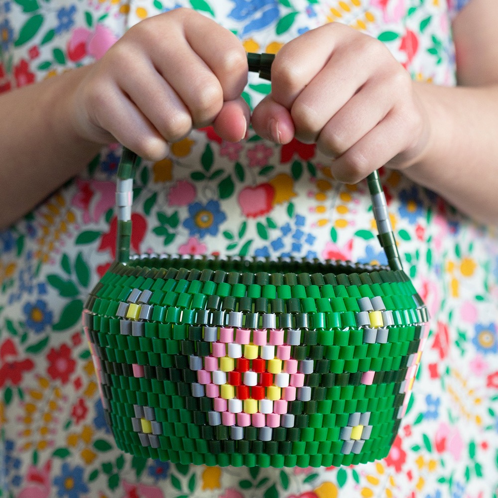 Panier suedois en perles hama