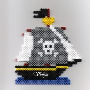 Bateau pirate perles à repasser hama par Vlokje