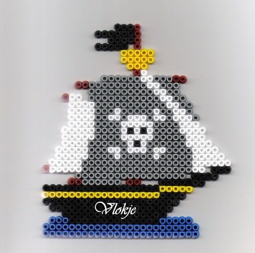 Bateau pirate perles à repasser hama par Vlokje