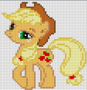 171021 applejack my little pony perles hama