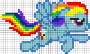 171021 perles hama rainbow dash flying