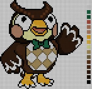 200523 hibou animal crossing perles hama