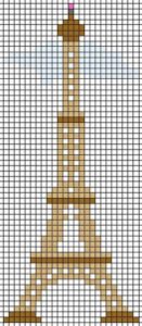 Une tour Eiffel en perles Hama