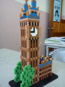 Un Big Ben en perles Hama