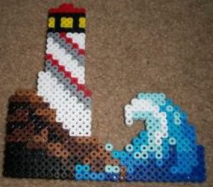 Des phares marins en perles Hama