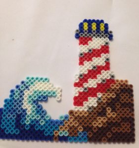 Des phares marins en perles Hama