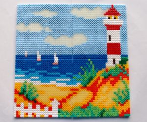 Des phares marins en perles Hama