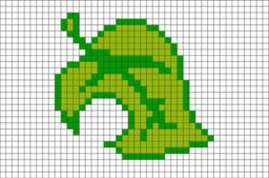 Feuille animal crossing perles hama