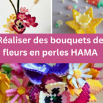 Créer des bouquets de fleurs avec les perles à repasser Hama