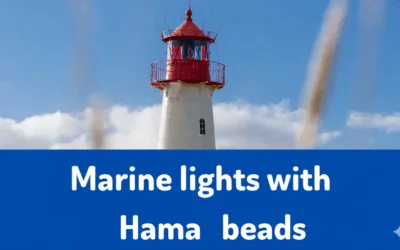 Marine lighthouses in Hama beads
