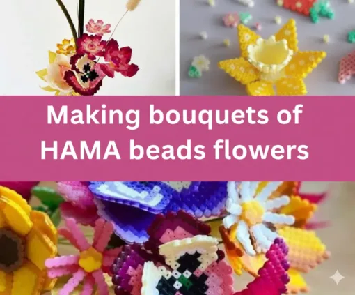 Create flower bouquets with Hama ironing beads