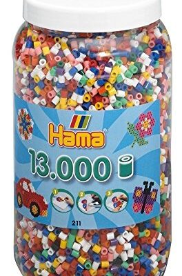 Perles à repasser Hama Midi — baril de 13 000 perles multicolores (réf. 211-00)