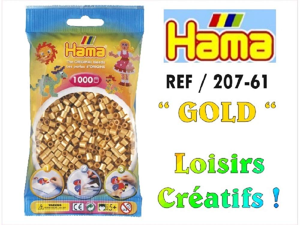 Perles à repasser Hama Midi (Ø 5 mm) — Sachet d'environ 1 000 perles Or