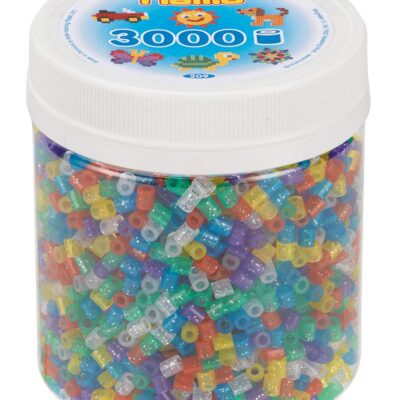 Perles à repasser Hama Midi — 3000 perles pailletées, mix 6 couleurs (réf. 209-54)