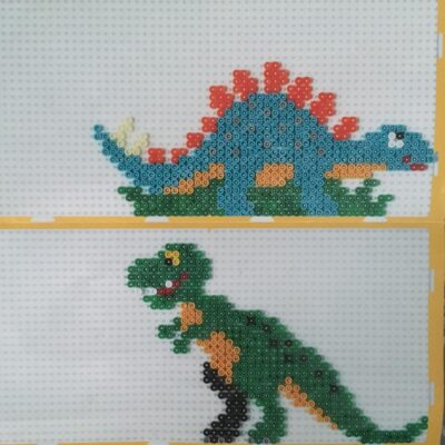 Coffret perles à repasser Hama Midi — Dinosaures, grande boîte 4 000 perles (réf. 3144)