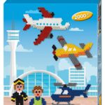 Perles à repasser Hama Midi — Coffret aéroport 2 000 perles + plaque (3445H)