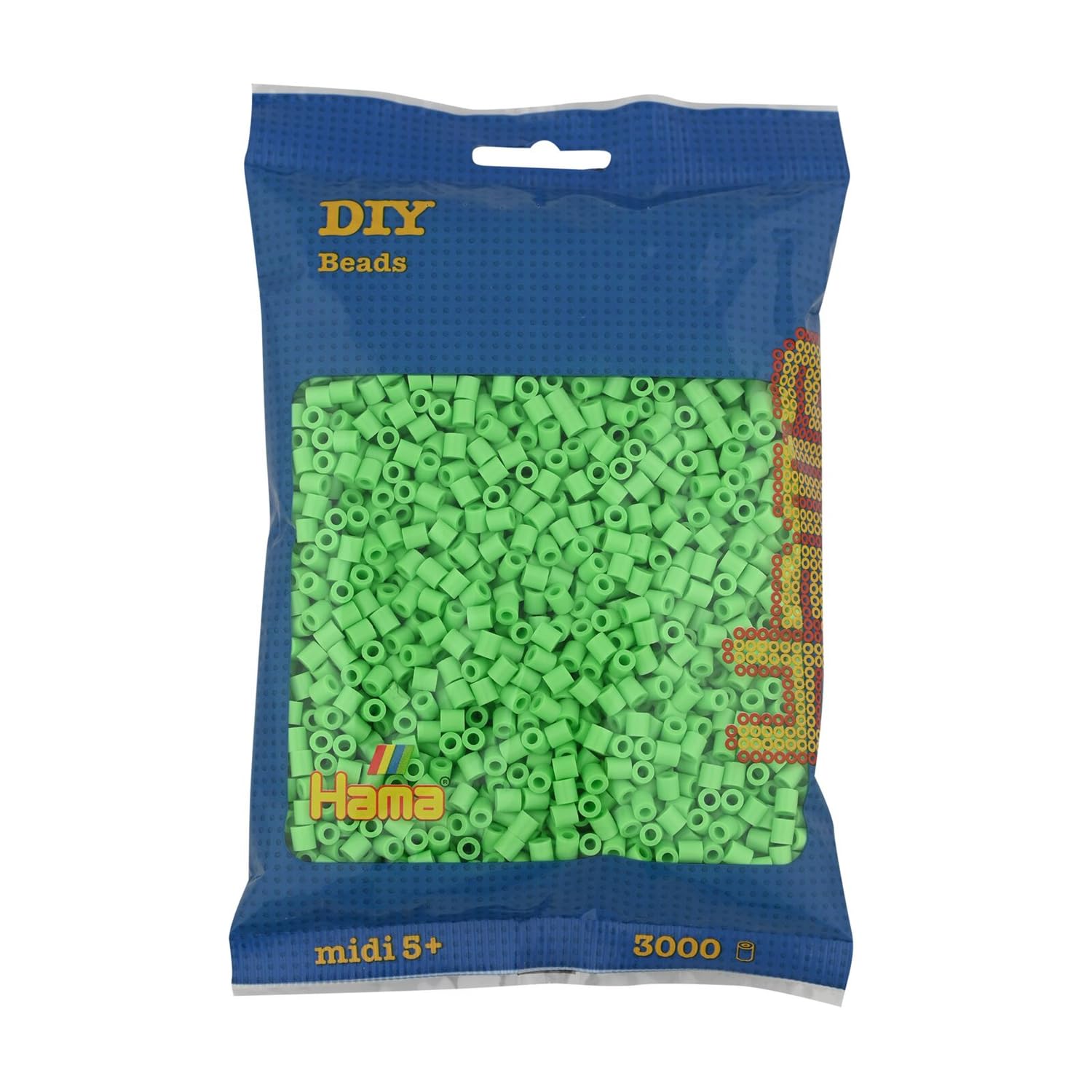 Perles à repasser Hama Midi — sachet d'environ 3000 perles vert pastel