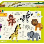 Perles à repasser Hama Midi (Ø 5 mm) — coffret animaux, 2 000 perles + 7 modèles (10.3510)