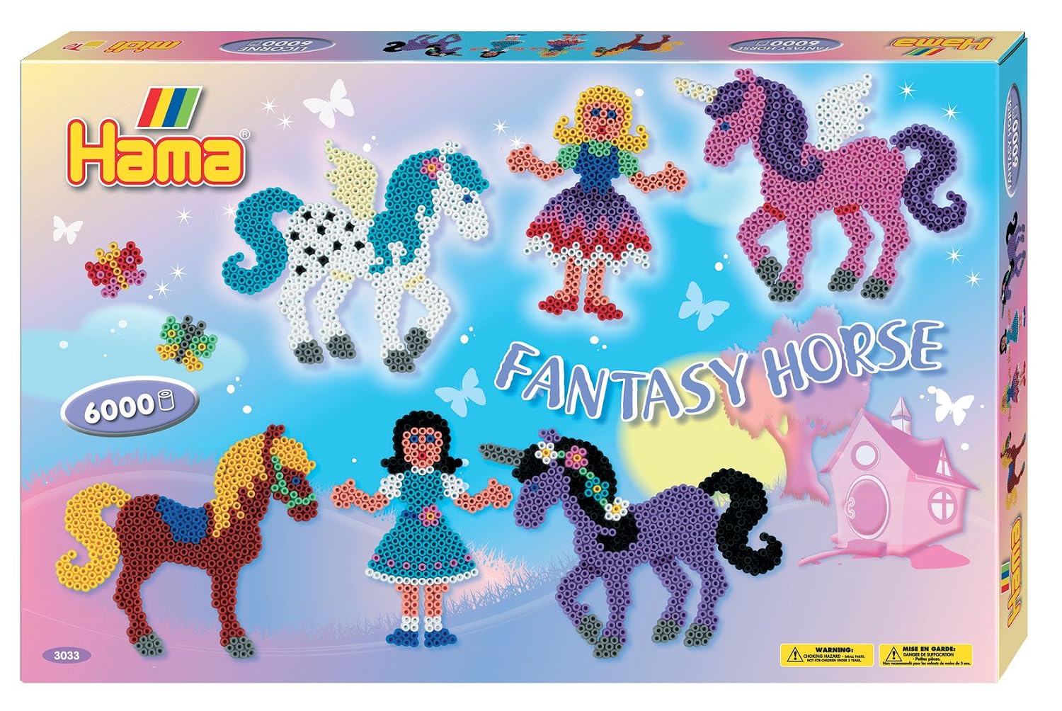 Coffret perles à repasser Hama Midi — Licorne, grand modèle (réf. 3033)