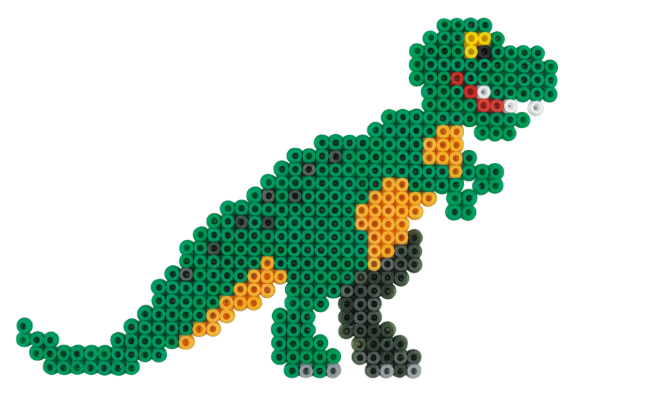 Le même T-Rex en vert sombre, tout aussi féroce