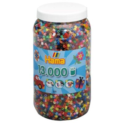 Perles à repasser Hama Midi (Ø 5 mm) — 13 000 perles, 62 couleurs (211-68)