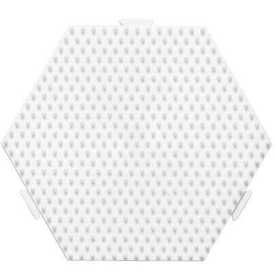 Perles à repasser Hama Midi (Ø 5 mm) — Plaque hexagonale blanche, format moyen (329)