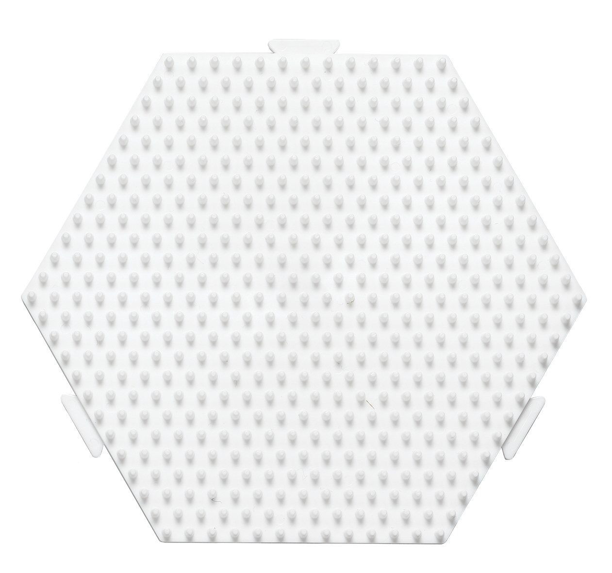 Perles à repasser Hama Midi (Ø 5 mm) — Plaque hexagonale blanche, format moyen (329)