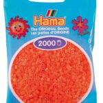 Perles à repasser Hama Mini (Ø 2,5 mm) — Sachet de 2 000 perles orange fluo (501-40)